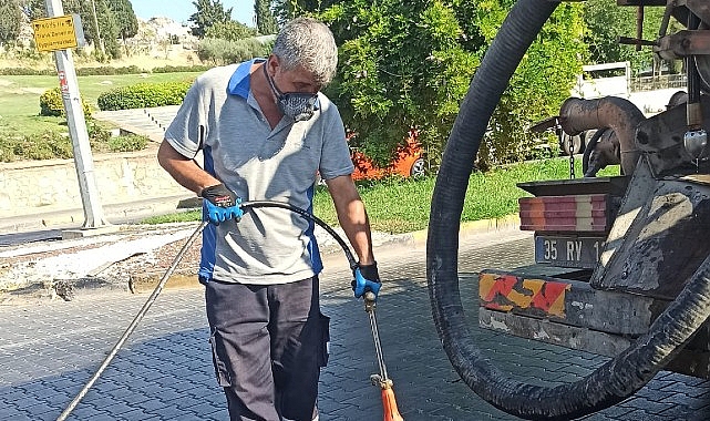 İzmir Büyükşehir Belediyesi takımları haşereyle çabada Efes Selçuk’ta faal çalışmalar yürütüyor