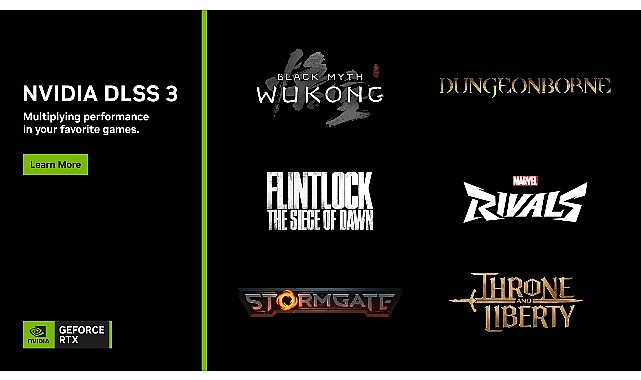 Stormgate, Dungeonborne, Flintlock: The Siege of Dawn, THRONE AND LIBERTY, Marvel Rivals NVIDIA DLSS ve NVIDIA Reflex Takviyesi Alıyor