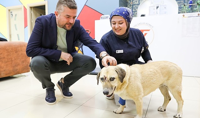 Taarruza uğrayan can dostuna Buca Belediye Başkanı Duman’dan ziyaret