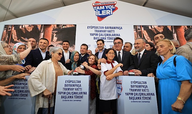 Ekrem İmamoğlu Eyüpsultan-Bayrampaşa Tramvay Sınırı’nın Üretimine Öz Kaynak Kullanımıyla Başlandı