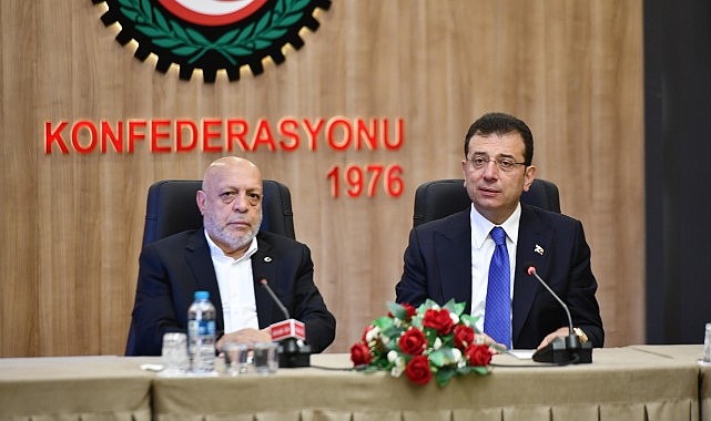 TBB ve İBB Başkanı Ekrem İmamoğlu, Türk-İş ve Hak-İş Genel Liderleriyle Ankara’da başka farklı bir ortaya geldi