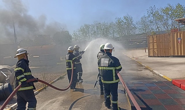 İtfaiyeden Polisan acil durum gruplarına eğitim