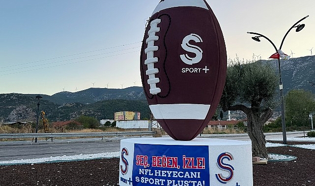 S Sport Plus, NFL için Kırkağaç’ta kavuna emsal Amerikan futbol topu heykeli dikti!