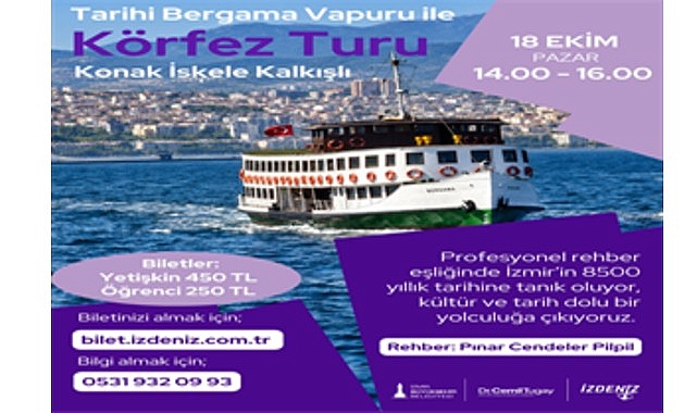 Bergama Vapuru ile tarihe yolculuk yeniden başlıyor